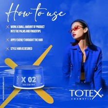 Totex x 02 Saç Şekillendirici Aqua Jel Wax | Yüksek Tutuş & Maksimum Kontrol | Unisex Parfüm Kokulu 150ML