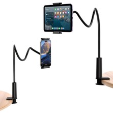 Juo 90 cm Akrobat Esnek Tablet ve Telefon Tutucu Stand Siyah