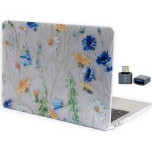 MacBook Air 13 Inç Kılıf – A1932, A2179, A2337 M1 Uyumlu Sert Kapak • Çiçek Desenli Hard Shell Koruma • Ince & Dayanıklı Laptop Cover Sarı