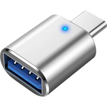 USB C - USB Adaptörü, USB Type C - USB 3.0 Adaptörü, LED Göstergeli, Dizüstü Bilgisayar, Monitör ve Diğer Type C Cihazlarla Uyumlu
