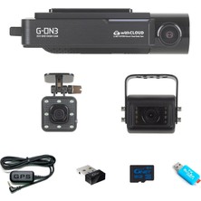 Gon3 T1 Qhd 2k 3 Kameralı Wi-Fi Online Araç Kamerası