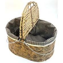 Hasır Piknik Sepeti – Iki Kapaklı, Büyük Boy, Doğal Hasır El Örgüsü Piknik Sepeti, Şık ve Dayanıklı Sofra Sepeti, Dış Mekân, Kamp ve Bahçe Kullanımı Için Ideal (Hasır)