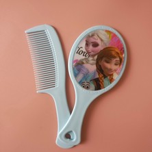 Masal Gurumi Elsa Anna Frozen Resimli Kız Çocuk Ayna Tarak Takımı