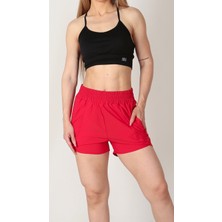 NTB Nature The Brand Kadın Spor Şortu Rahat Kalıp Çok Amaçlı Fitness Koşu Şortu,nefes Alan Esnek Şort