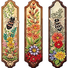 İğne İzi 5d Dıy Elmas Boyama Kitap Ayracı – 3’lü Set | Kendin Yap Hobi Seti, Ev & Ofis Kullanımı