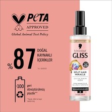 Gliss Split Hair Miracle Kırık Uçları Mühürleyen Sıvı Saç Bakım Kremi - Iyonik Kompleks ve Üzüm Çekirdeği Yağı ile 200 ml