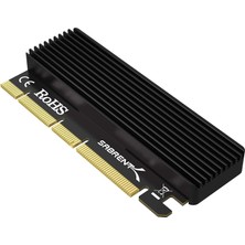 PCIE16X Nvme SSD Çevirici Soğutuculu M.2 SSD - Pcıe X16/X8/X4 Nvme SSD Çevirici Kart Alüminyum Isı Emicili