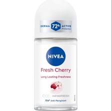 Nıvea Kadın Roll On Deodorant Fresh Cherry, 72 Saat Anti-Perspirant Koruma, 50ML