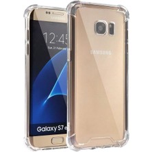 Kzy Iletişim Galaxy S7 Edge Şeffaf Airbag Antishock Köşe Korumalı Silikon Kılıf
