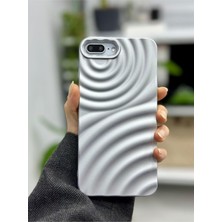 Go Aksesuar 7 Plus ve 8 Plus ile Uyumlu 3D Kabartma Mat Silikon Kılıf