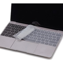 MacBook Klavye Koruyucu Kılıf Avrupa Ingilizce Baskılı Uk-Ters L Enter Tipi Pro 13INÇ A1708, MacBook A1534 12INÇ Uyumlu, Ultra Ince Hafif Yıkanabilir Klavye Filmi Şeffaf