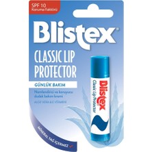 Brf Store Blistex Classic Lip Protector SPF 10 Nemlendirici ve Koruyucu Dudak Bakım Kremi Standart Renk