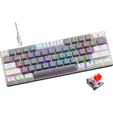 T60 Mekanik Oyuncu Klavyesi Red Switch Rgb LED Işıklı Kablolu Gaming Klavye