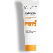 Sinozspf 50 Leke Karşıtı Yüksek Koruyucu Yüz Güneş Kremi 50 ml Normal ve Kuru Ciltler Için