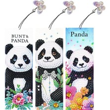 İğne İzi 5d Dıy Elmas Boyama Kitap Ayracı – 3’lü Set | Kendin Yap Hobi Seti, Ev & Ofis Kullanımı