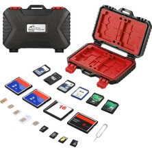 Gorilla 24 Slot Çoklu Hafıza Kartı ve Micro Sd Kart Taşıma Çantası Micro Sd Kart Kutusu (Kırmızı)