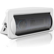 Suya Dayanıklı Deniz Kapak - Duman Renkli Ağır Hizmet Teknesi Radyo Koruyucu Kalkan Açılır Kapı ve Yaylı Açma - Montaj Contası Dahildir - Plmrcw2, Beyaz