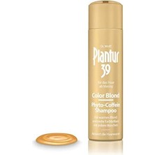 Plantur 39 Renkli Sarışın Phyto Kafein Şampuanı - Kadınlar Için Renkli Canlandırıcı Saç Şampuanı Saç Köklerini Etkinleştirecek - Sarışın ve Sarı Saçlar Için - 1 x 250 ml