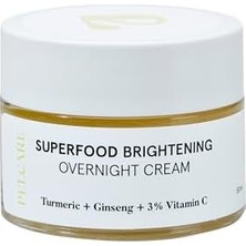 Pelcare Superfood Brightening Overnight Cream |aydınlatıcı Yoğun Krem (Zerdeçal | Ginseng |%3 Bitkisel Vitamin C)