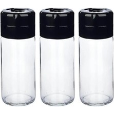 3lü Baharat Takımı Cam Tuzluk Biberlik Star Baharatlık