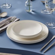 Stream Saturn 24 Parça 6 Kişilik Yemek Takımı Beyaz