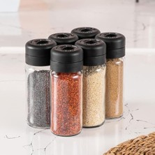 Yıldız Baharatlık Cam Tuzluk Biberlik 1 Adet Cam Baharatlık Beyaz