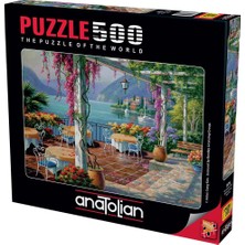 Puzzle - Mor Salkımlı Teras / 500 Parça, #3578