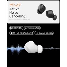 Audio Tws P10 Bluetooth Kablosuz Kulaklık - Anc Pro Aktif Gürültü Engelleme + Enc 6 Mikrofon - 10MM Sürücü - 30 Saat Pil - Ios & Eq App Şeffaf & Gaming Mod Ipx4 Beyaz - ASD07963