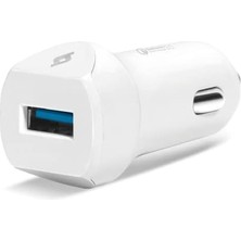 Speedcharger Qc 3.0 Type-C 120CM Kablolu Araç Şarj Aleti - Beyaz (2CKQC01C)