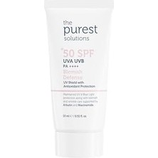 The Purest Solutions Cilt Tonu Eşitleyici ve Leke Karşıtı Blemish Defense Renkli Güneş Koruyucu Krem Spf 50, Seyahat Boy 15 ml