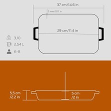 Dikdörtgen Tepsi 22X30CM Turuncu