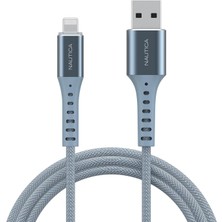 C65 Mfı Lightning To Usb-A 12W Örgülü Hızlı Şarj ve Data Kablosu 1.2m Mavi