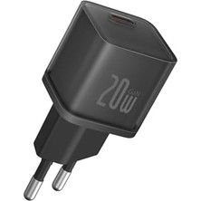 GAN5S Hızlı Şarj Adaptörü 1c, 20W Eu, Siyah