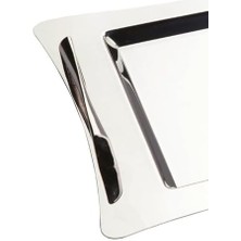 Nehir Karanfil Saten Çay Tepsi