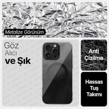 16 Pro Max Için Shinemag Serisi Magsafe ile Uyumlu Göz Alıcı ve Şık Arka Tasarım Yüksek Kalite Materyal Premium Hybrid Kılıf Kapak (Siyah, 16 Pro Max)