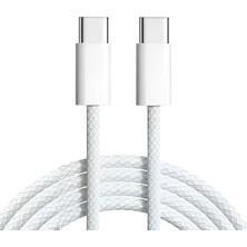 Type-C To Type-C Örgülü Kablo Pd 60W 3A Hızlı Şarj USB 1m | 15, 16,, Laptop ve Kulaklıklar Için Yüksek Hızlı Veri Transferi, Evınto