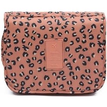 Ecoform Su Geçirmez Organizer Askılı Seyahat Kozmetik Makyaj Çantası Kahverengi