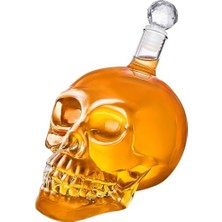Crystal Kuru Kafa Cam Şişe El Yapımı Kuru Kafa Sürahi Içki Şişesi (1000 Ml)