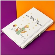 Küçük Prens Tasarımlı Çizgili Not Defteri 13 cm x 21 cm Ölçülerinde, 100 Yaprak