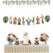 Hediye Sepeti Büyük Boy Konsept Şapkalı Sevimli Hayvanlar Temalı Banner, Doğum Günü Partisi