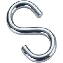 Çinko Ile Işlenmiş 316 Paslanmaz Çelik Krom S Kanca, 6 mm 4 Adet Her Türlü Amaç Için Kullanılır