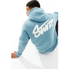 Bellanova Unisex 3 Iplik Oversize Swnd Yazı Baskılı Kapüşonlu Kanguru Cepli Rahat Günlük Hoodie Sweat