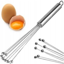 Paslanmaz Çelik Top Uçlu Çırpıcı – Ergonomik Saplı, Dayanıklı, Profesyonel Mutfak Aleti – Sos, Çorba, Krema, Yumurta Çırpıcı