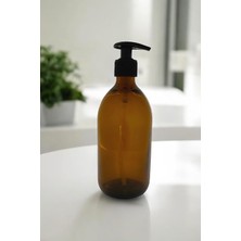 Kahverengi Cam Sıvı Sabunluk Kilitlenebilir- 500 ml