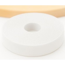 Cırt Cırt Sabitleyici Kablo Düzenleyici 5 Metre x 1cm Kanca ve Döngü Kayışları, Tekrar Kullanılabilir, Çift Taraflı Kanca Rulo Düzenleyici Kayışlar, Bağlama Bandı (Beyaz)