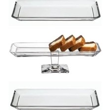 Nude Glamour Servis Tabağı Seti 3 Parça Grace Kristal Cam