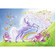 Puzzle 2X24 Parça Gökkuşağı Atları Renkli 3+