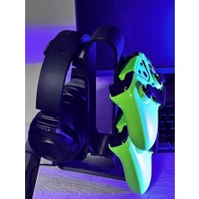 TRAK3D Oyun Kolu & Kulaklık Stand - Masa Için Kumanda Tutucu - Evrensel Kol ve Kulaklık Standı Siyah