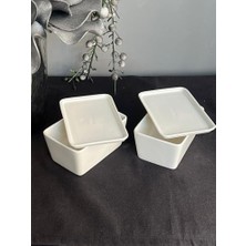 Porselen Dikdörtgen Sunum Kabı