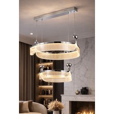 ADK Taç Krom 3 Renk LED Avize Aydınlatma